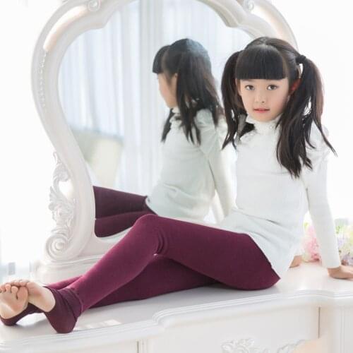 Winter Thermal Fur Girls Leggings For Children Pants Kids Thick Warm Elastic Waist Colorful Cotton Trousers Baby Girl Pants