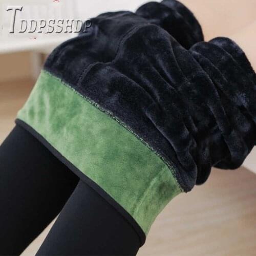 Thickening Lining With Fluff Winter Women Leggings Elasticity Womens Boots Pants