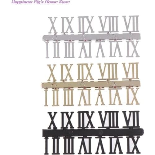 1 SET Gold&Silver Color DIY Digital Replacement Gadget Repair Clock Parts Number Bell Clock Numerals Clock Accessories