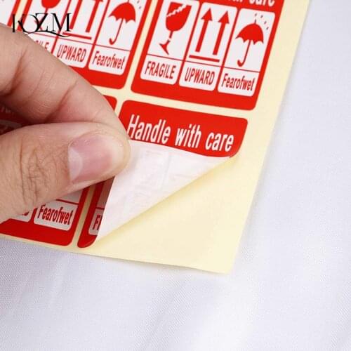 100/240/40pcs 1Pack Fragile Warning Label Sticker 9*5cm/3.5*4.8cm/7*5cm Fragile And Handle With Care Keep Dry Label Sticker