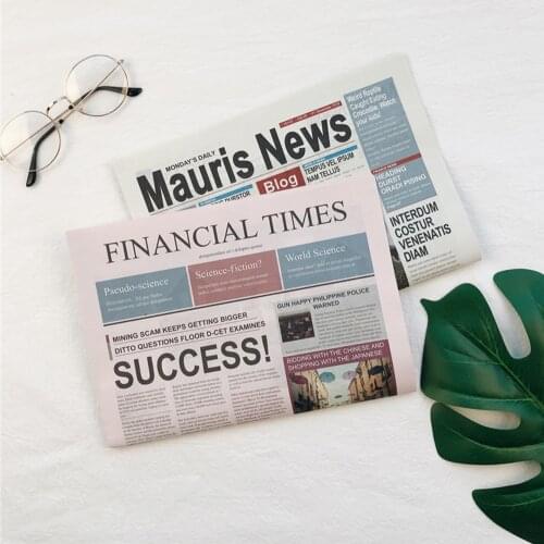 2pcs Photography Background Nostalgic English Newspaper Vintage Style Props Cosmetic Baking Food Shooting Decoration Items