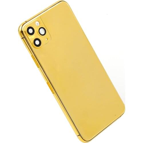 24KT Gold Plated Housing for Phone 11/11 Pro/11 Pro Max Replacement Cover forPhone Back Battery Cover Customized Design