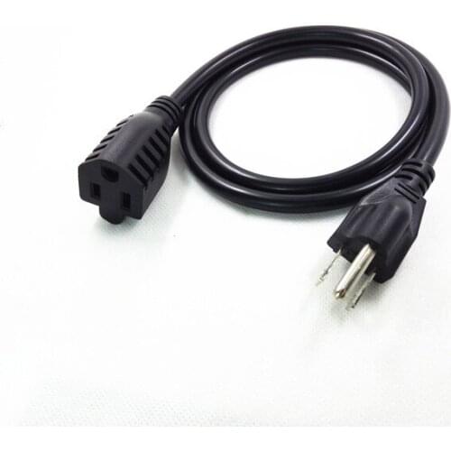 1M/2M 3 Prong Power Cable US UL Cord USA American Plug Power Cord For AC Adapters PC Computer Monitor Printer LCD