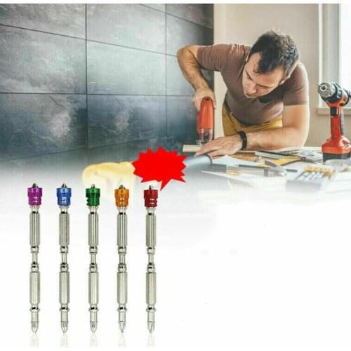 5Pcs 65mm Magnetic Screwdriver Bit PH2 S2 Alloy Steel Double Headed Cross Drill Bit Anti-Slip Hex Shank Screwdriver Bit Set