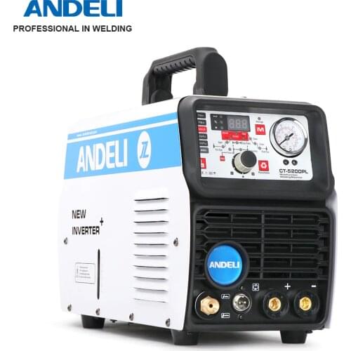 ANDELI CT-520DPL Multi-function welding machine with TIG/TIG Pulse/COLD/Plasma CUT/MMA/Stick Inverter 220V Welder