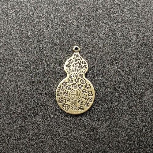 Antique Solid Brass Gossip gourd Miniature Figurines Retro Copper Animal Tea Pet Desktop Ornament Decor Crafts Keychain Pendants