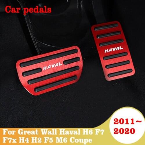 Car Accelerator Brake Clutch Footrest Pedals Plate Cover For Great Wall Haval H6 F7 F7x H4 H2 F5 M6 Coupe 2011-2020 Accessories