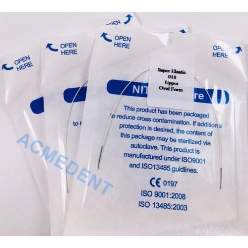 10Pieces Dental White Wires Super Elastic Archwire 018 Retainer Color Coated Upper Lower Orthodontic