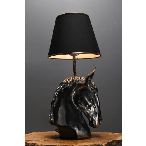 Saint Belisama Horse Lampshade Black