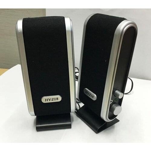 For PC Laptop Computer 6W USB2.0 Wired USB Power Speakers Stereo 3.5mm Audio Jack