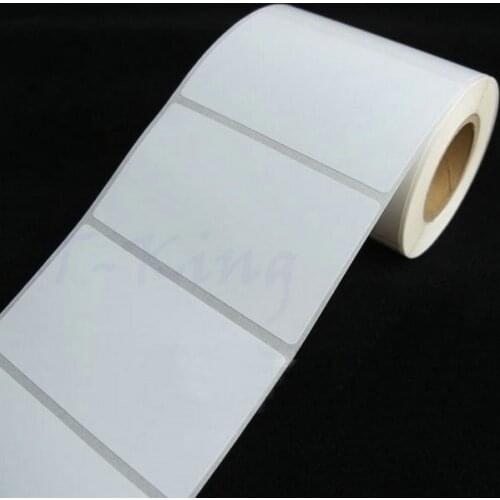 Glossy White PET Label Sticker 70mm x 30mm 1000 Pieces Waterproof tearproof oilproof PET Sticker For Electronic Products