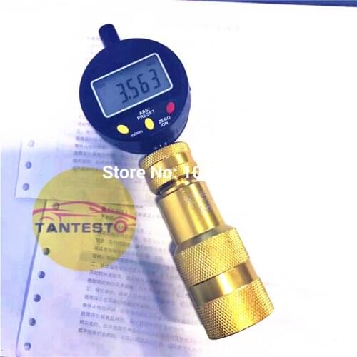 Common Rail Injector Residual Air Gap Measurement Tool Seat With Micrometer Gauge For CAT C7C9, Common Rail Injector Tool