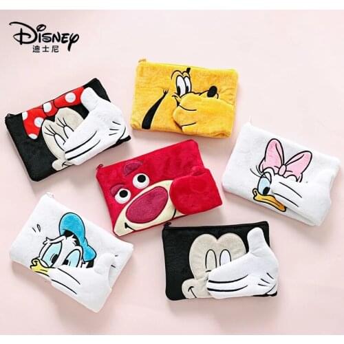 Disney cosmetic bag cartoon mickey cute toilet bag creative Korean handbag portable travel cosmetic storage bag