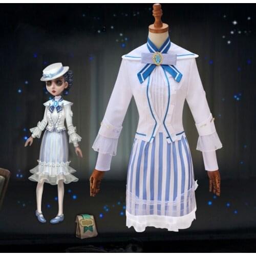 Game Identity V Cosplay Costume Airman Coordinator Martha Behamfil Cosplay Halloween Carnival Party Cosplay Costumes Hat wig Set