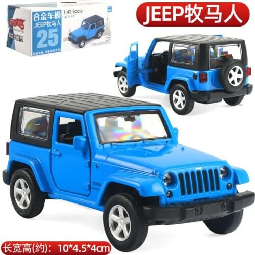 1:42 Scale Luxury Diecast Alloy Metal Car Model For Rubicon Collection Off-Road Vehicle Toys