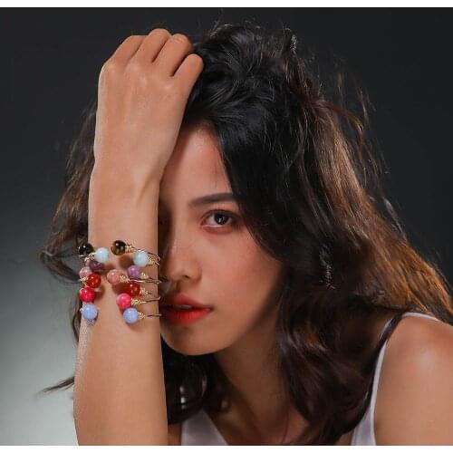 Fashionable Charm Adjustable Opening Bracelet Multi - colored Female Circular Bracelet & Bangles for Women