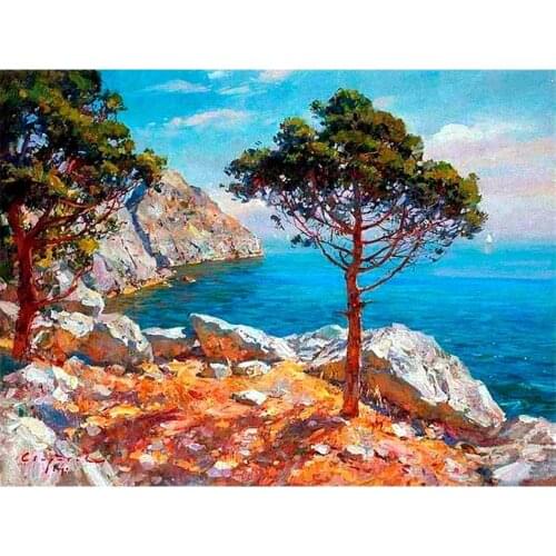 Landscape DIY Embroidery 11CT Cross Stitch Kits Craft Needlework Set Printed Canvas Cotton Thread Home Decoration Sell