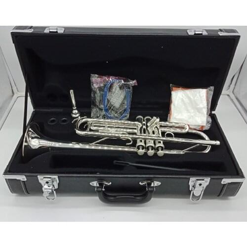 New MFC Bb Trumpet 6335S Silver Plated Music Instruments Profesional Trumpets Student Included Case Mouthpiece Accessories