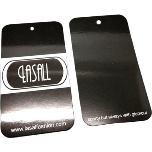Recycled Custom Print Logo 400 GSM Paper Hang Tags Labels for Clothing