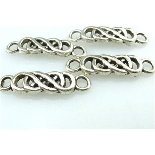 20pcs Charms Infinite Connector Antique Making Pendant fit Vintage Tibetan Silver DIY Bracelet Necklace 13614