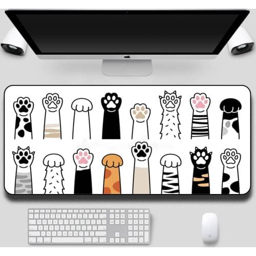 Cute Cat Claw Mousepad Xxl Gamer Notebook Gaming Accessories Computer PC Keyboard Carpet Mat Office Kawaii Mousepad Gaming Desk