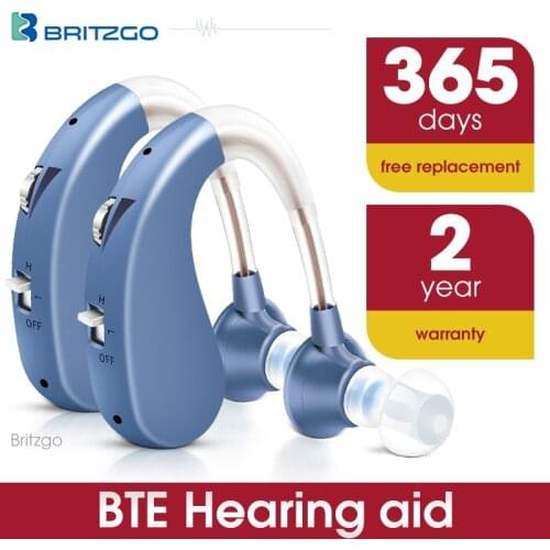 Britzgo Hearing Aid Dead Aid, Mini Digital Wireless Stealth Portable Rechargeable USB Sound Amplifier Hearing Amplifie BHA-1204B