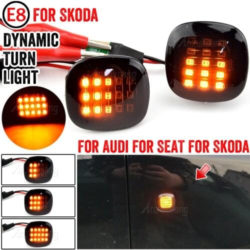 For SEAT Cordoba Ibiza A3 A4 Led Dynamic Side Marker Blinker Indicator Sequential Light For Skoda Fabia Octavia Superb Roomster