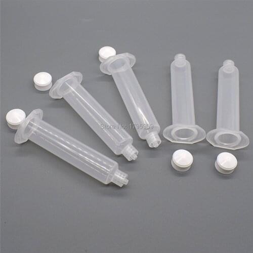 5 Piece 10ml Glue Adhesive Dispenser Industrial Syringe Tube 10cc Glue Dispensing Syringes Barrels Set for Industrial Dispensing