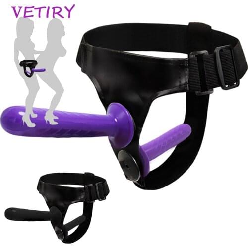 VETIRY Strapon Double Dildos Lesbian Strap On Dildo Elastic Harness Double Penis Panties Adult Sex Toys For Couples Women Gay