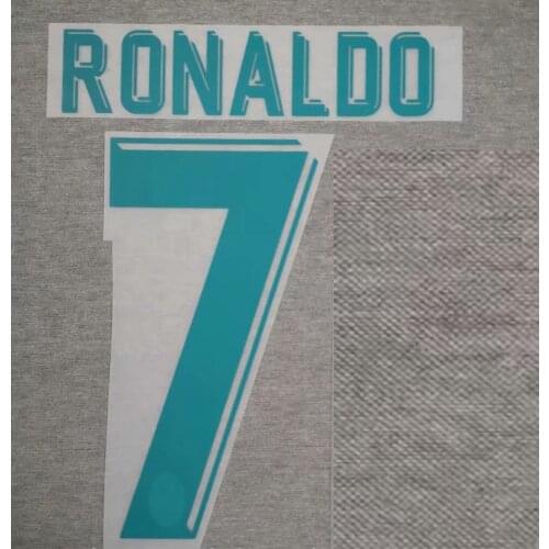 Top Quality 2017 2018 #7 RONALDO Printing Nameset Printing Soccer Patch