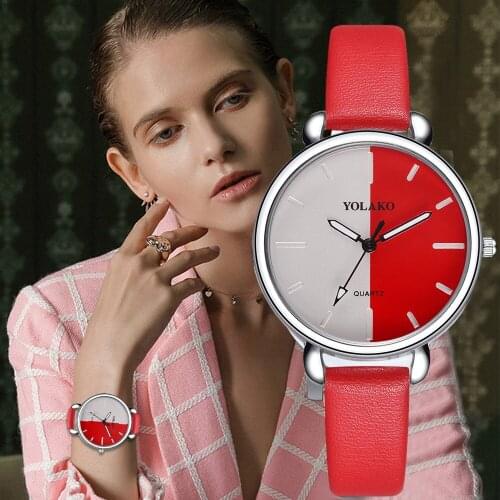 Luxury Famous Brand YOLAKO Womens Watch Womern Watches Casual Quartz Leather Watch Analog Wrist Watch reloj mujer montre femme