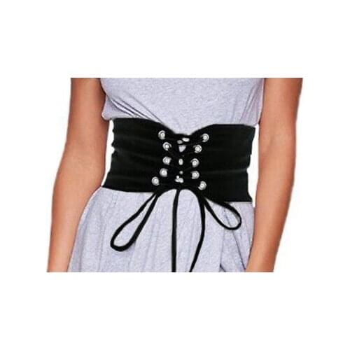 Women Ultra Super Wide Belt Elastic Corset Belt Fashion Wide Waist Belt Ladies Clothing Female Black Decorations