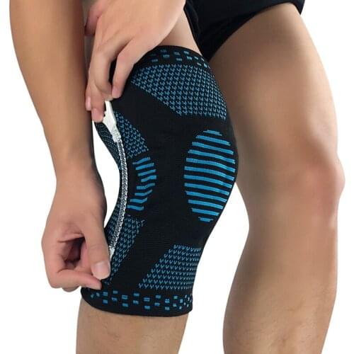 1 pcs Nylon Elastic Sports Knee Pads Breathable Knee Support Brace Running Fitness Hiking Cycling Knee Protector silicone pad