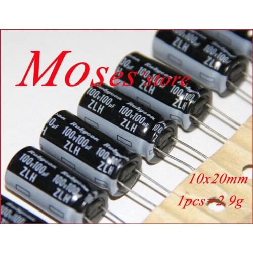 100v 100uf Original New Rubycon ZLH Series Electrolytic Capacitor Radial Capacitance 10x20mm (500pcs)