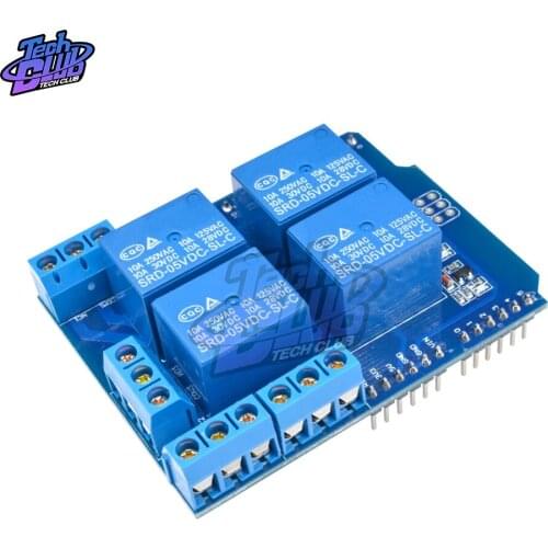 DC 5V 4 Channel Relay Shield Development Board 4 CH Relay Control Switch Expansion Board for Arduino Motor LED Light