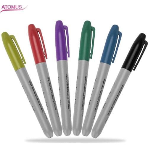 6Pcs/set Tattoo Transfer Pen Professional Tattoo Transfer Skin Marker Pen For Makeup Tattoo Accessories Supply