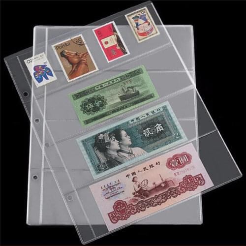 Hot Sale Transparent PVC Money Page Of Paper Money Coin Album Coin Money Holders Coin Storage Collection Money Album Case
