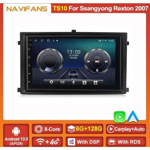 7" Android 10 DSP 2Din Smart Car Radio Multimedia Video Player For SsangYong Rexton 2007+ Auto Carplay GPS Stereo Carplay 4G Lte