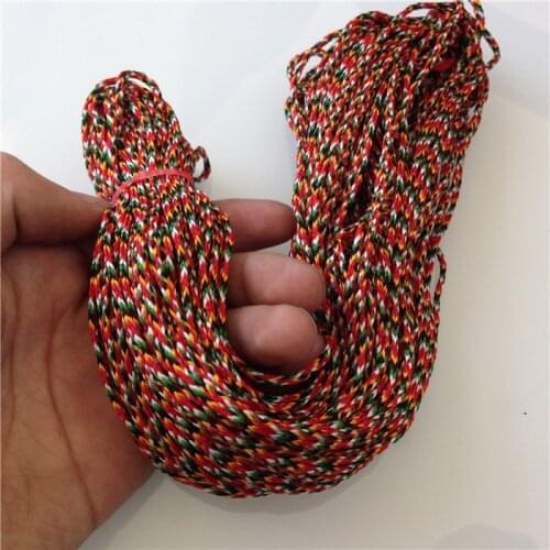 BD185 Ethnic Tibetan 5 Colorful Silk Cotton Threads Nepal Jewelry Making For Jewelry Findings Pendants Strand Knots