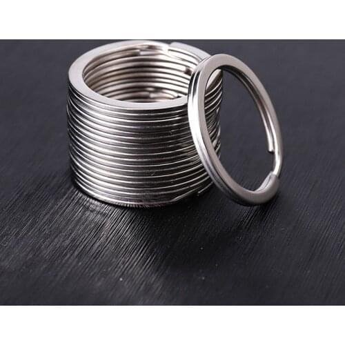 10Pcs Keyring Split Ring 30mm Keychain Accessories Connectors Jewelry Making Circle Keyrings Findings Fit DIY Keychain Wholesale