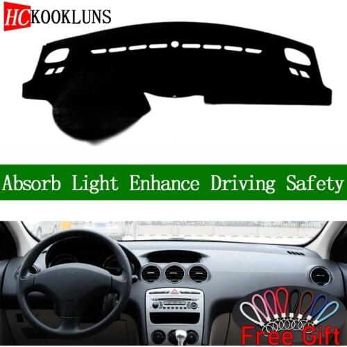 For Peugeot 408 2010 2011 2012 2013 Dashboard Cover Sun Shade Dash Mat Pad Carpet Car Stickers Interior Accessories