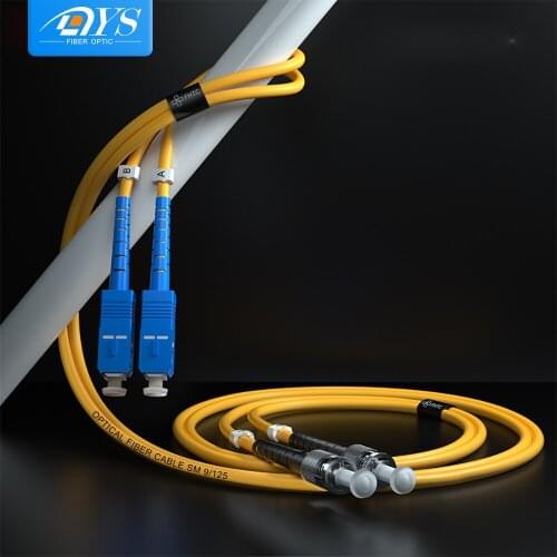 5pcs 5meters SC-ST Duplex Fiber Optic Patch Cord SM 9/125 PVC Jumper Cable Single Mode Optical Cable for Network