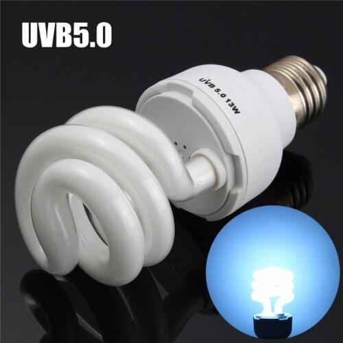 Reptile E27 UVB 5.0 10.0 Lamp Bulb For Turtle Lizard Snake Lguanas Heat Calcium Lamp Bulb Energy Saving Light Reptile Succulent