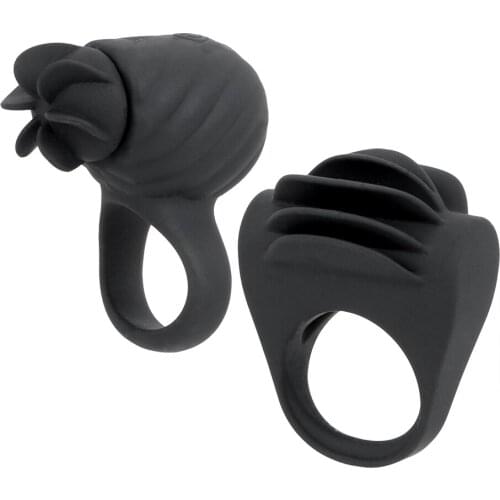 IKOKY Vibrator Penis Ring Rotating Tongue Vibrator Delay Ejaculation Clitoris Stimulator Sex Toys for Men IKOKY Cock Ring