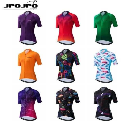 JPOJPO Cycling Jersey Shirt Women Bike Top Pro team Summer Bike Jersey Ropa Ciclismo Short Sleeve MTB Sport Cycling Clothing