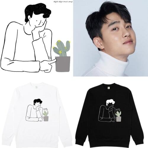 K Pop Kpop K-pop Clothes EXO D.O.Thats Okay Sweatshirts Streetwear Topd Mens Harajuku Kawaii Sweatshirts Hoodies Pullovers