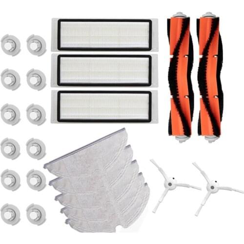 HOT！-Accessories Kits for Xiaomi Roborock S50 S51 E20 S5 Roborock Robot Vacuum Parts Filter Side Brush Roll Brush Mop Cloth
