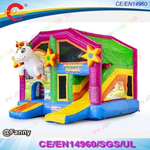 Inflatable UNICORN JUMPER combo New Design 5x4m Bouncy Castle Jumping Castle commercial Inflatable jumper house with slide