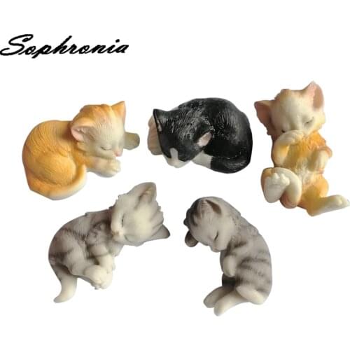 New 5 Styles UV Resin Cats Silicone Fondant Mould Cake Decorating Tools Sugarcraft Gumpaste Chocolate Candle Clay Mold C374