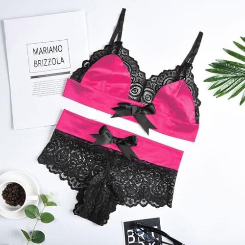 Sleepwear Pants Set Lace Suspenders Bra Tops Shorts V Neck Summer Sexy Lace Sleeveless Pajamas for Women 2021 Pijama Feminino